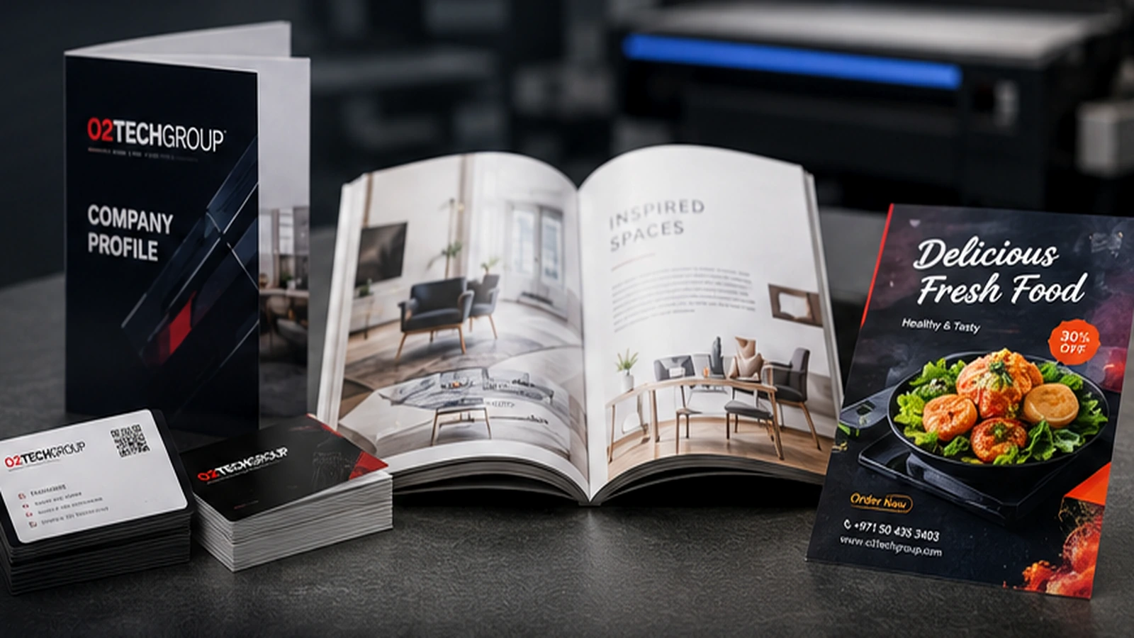 Premium digital printing products including business cards, brochures, catalogues and marketing print
