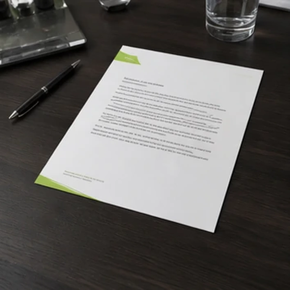 Letterheads representative product example