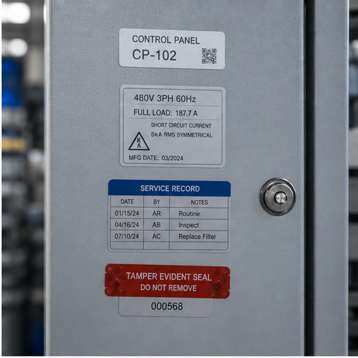 Equipment Labels layout option