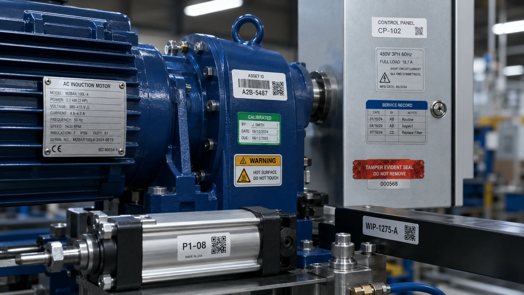 Industrial Labels finished product examples