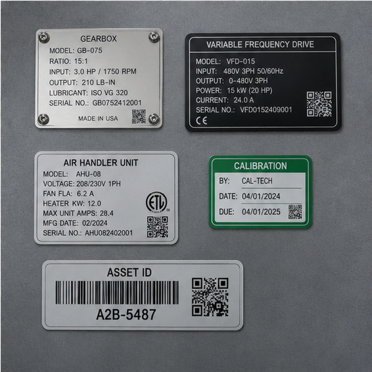 Rating Labels custom finish option