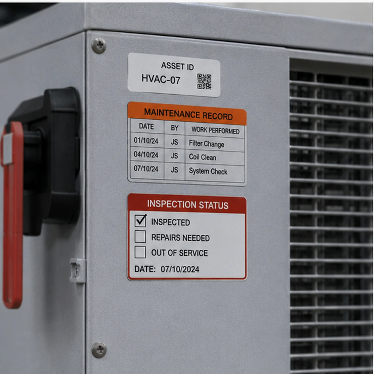 Service & Inspection Labels variable data option