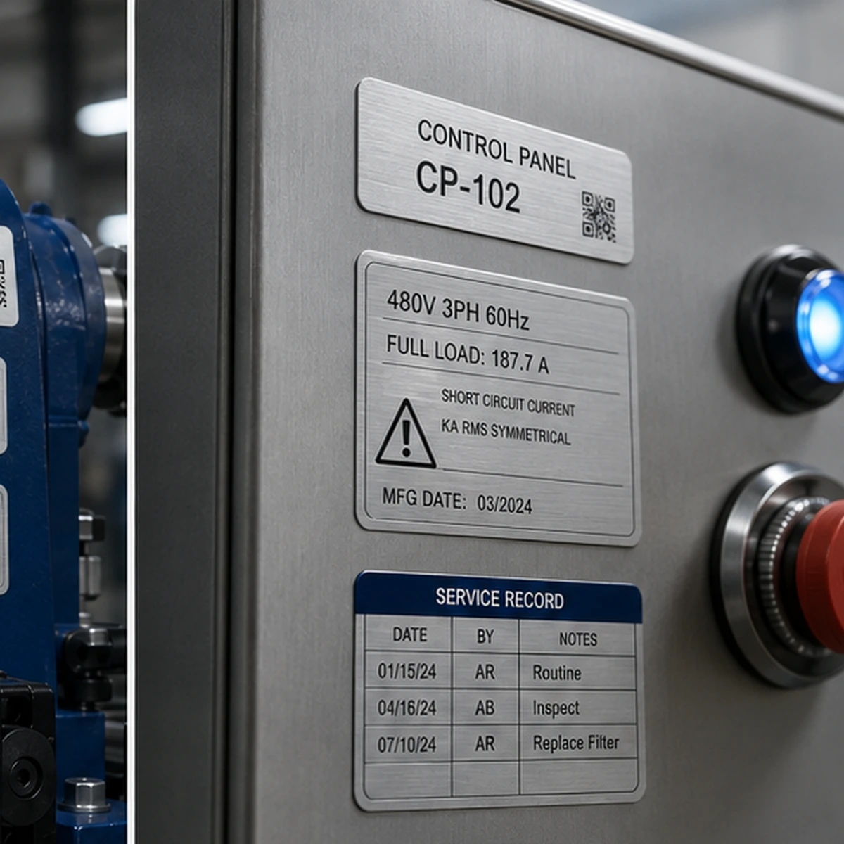 Silver Polyester Labels layout option