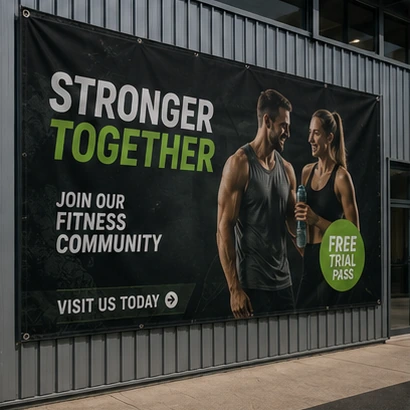 PVC Flex Banners custom finish option
