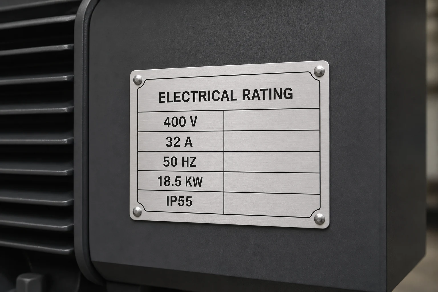 Electrical Rating Plates