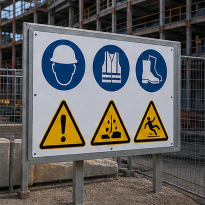 Construction Safety Signs custom finish option