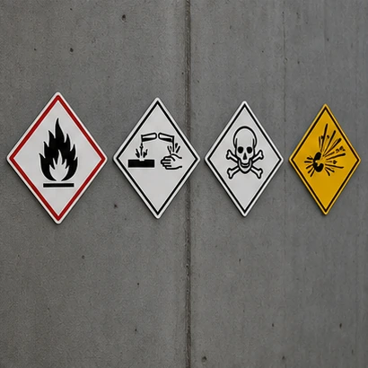 Hazard Signs custom finish option