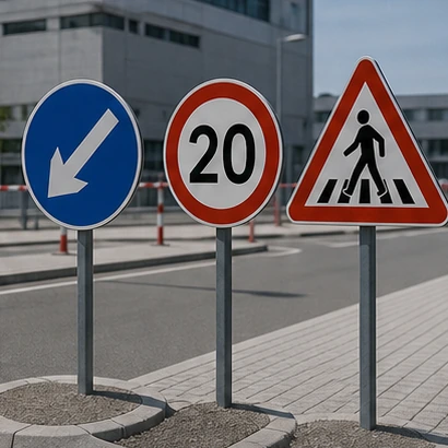 Traffic & Road Signs custom finish option