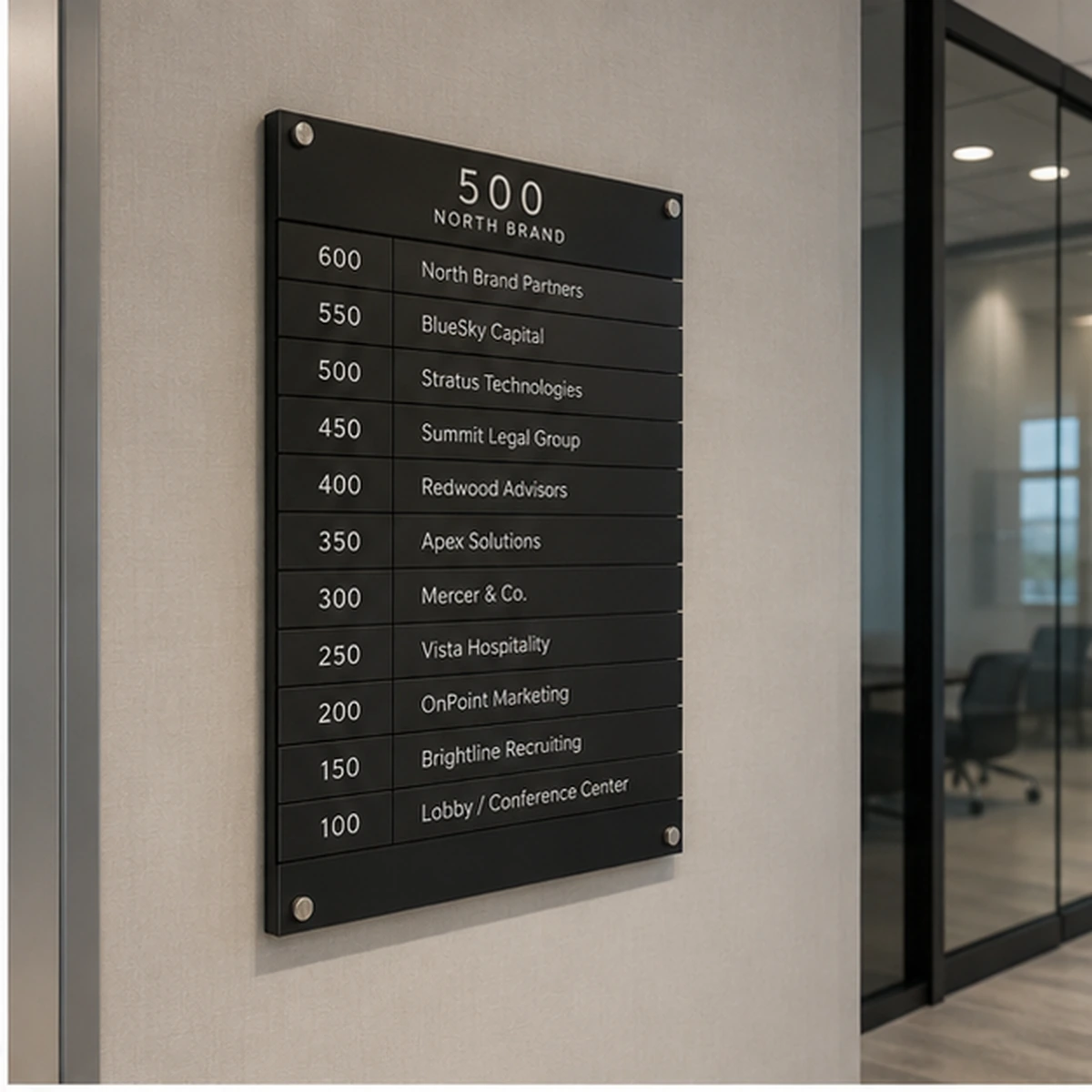 Floor & Level Signs application example 1