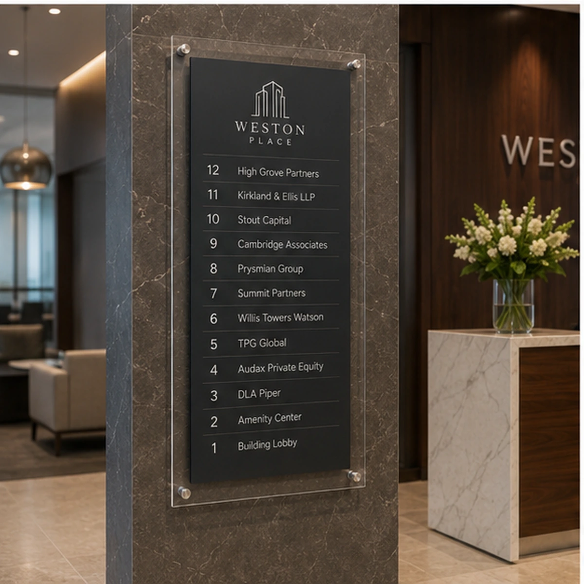 Floor & Level Signs application example 2