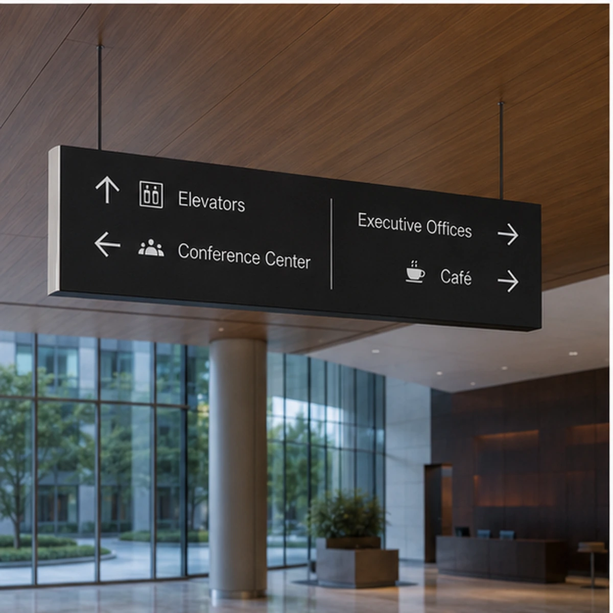 Indoor Directional Signs application example 2