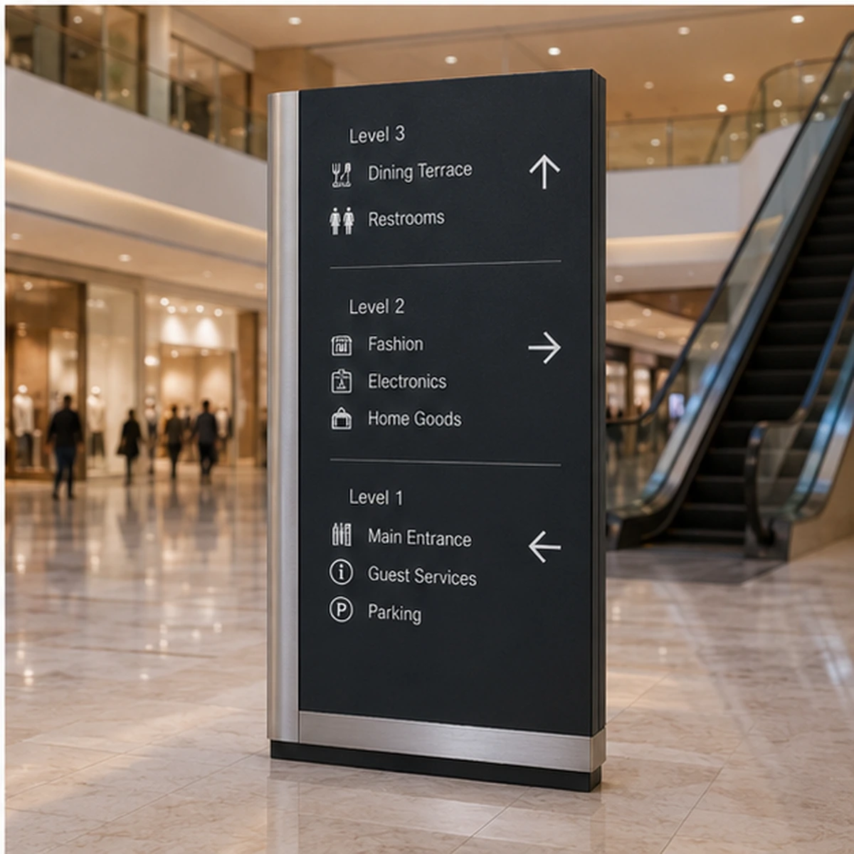 Indoor Directional Signs application example 3