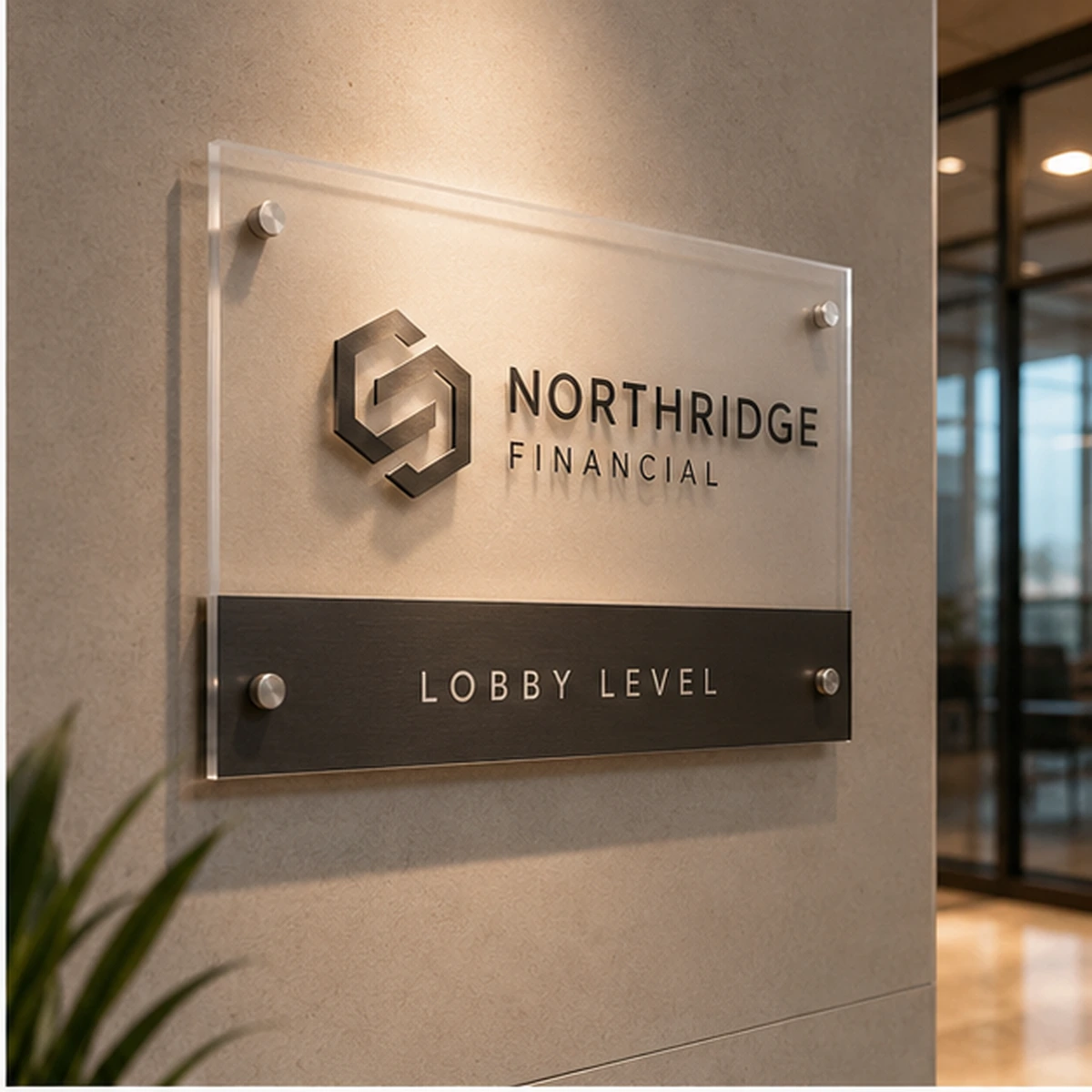 Reception & Lobby Signs application example 1