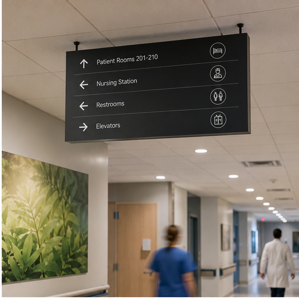 Suspended & Ceiling Signs application example 1