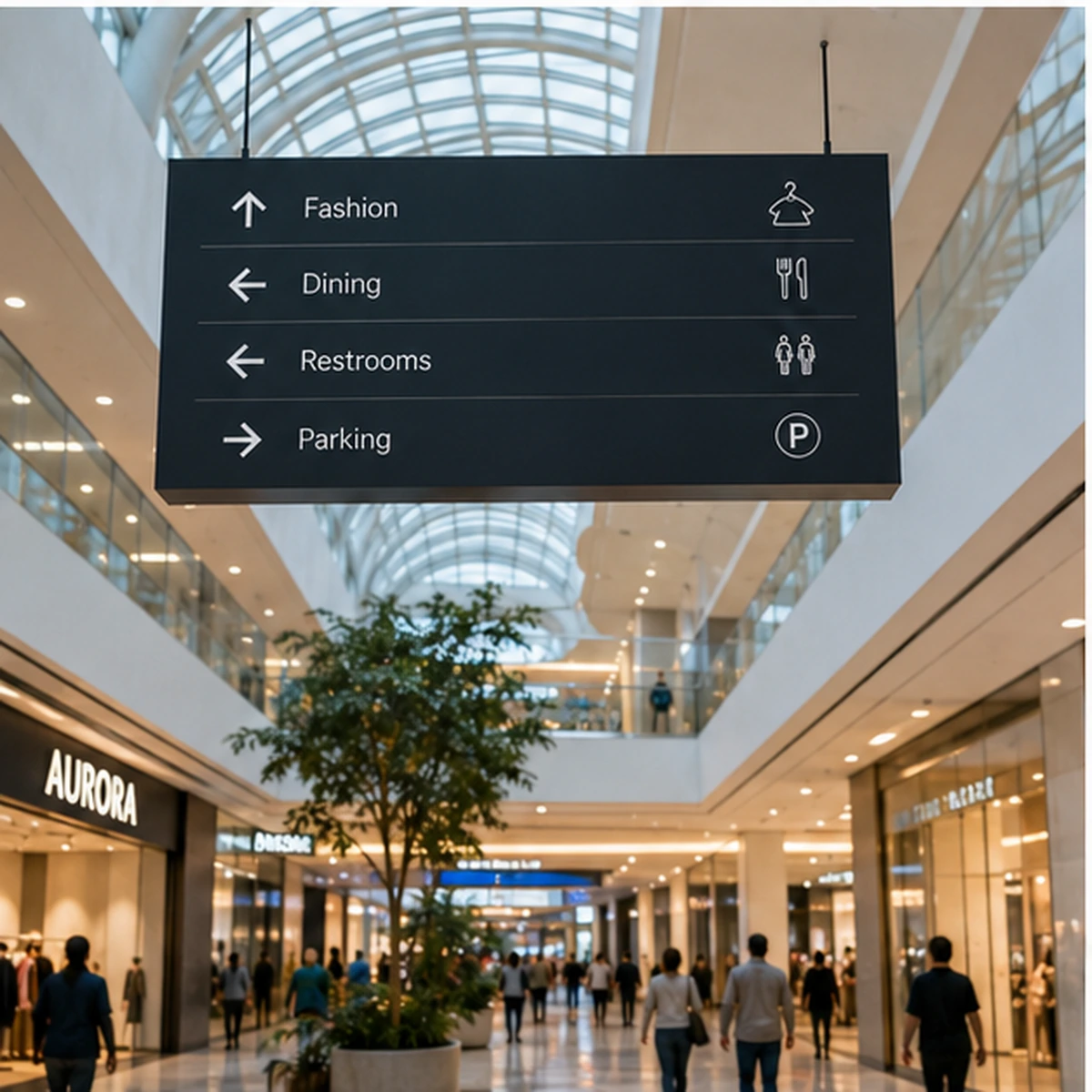 Suspended & Ceiling Signs application example 2