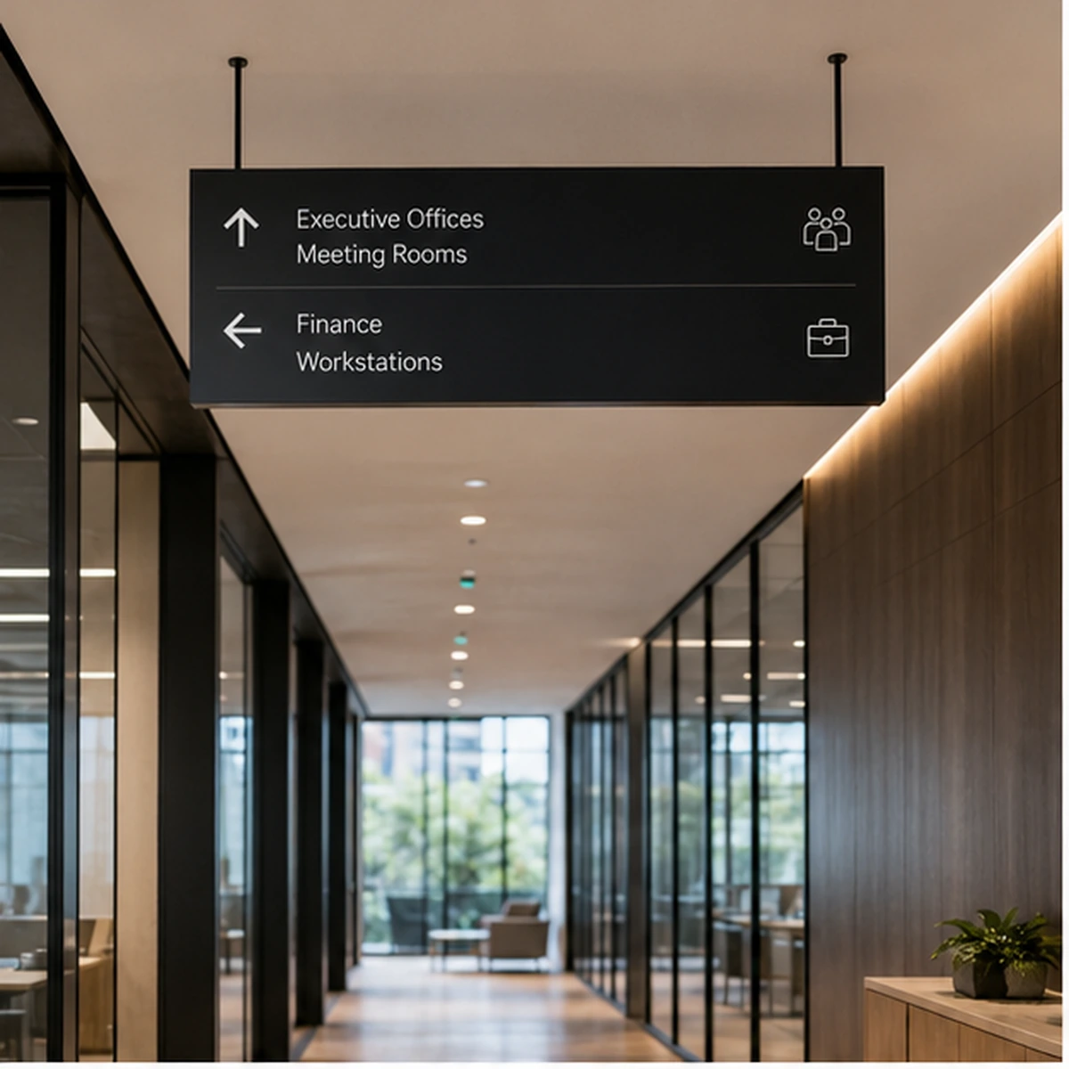 Suspended & Ceiling Signs representative product example